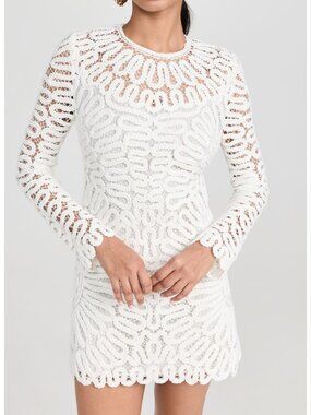 JONATHAN SIMKHAI Mccall Cage Crochet Embroidery Mini Dress